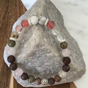 Brand‎ New Handmade Stretch Jasper, Howlite, Cherry Quartz, and